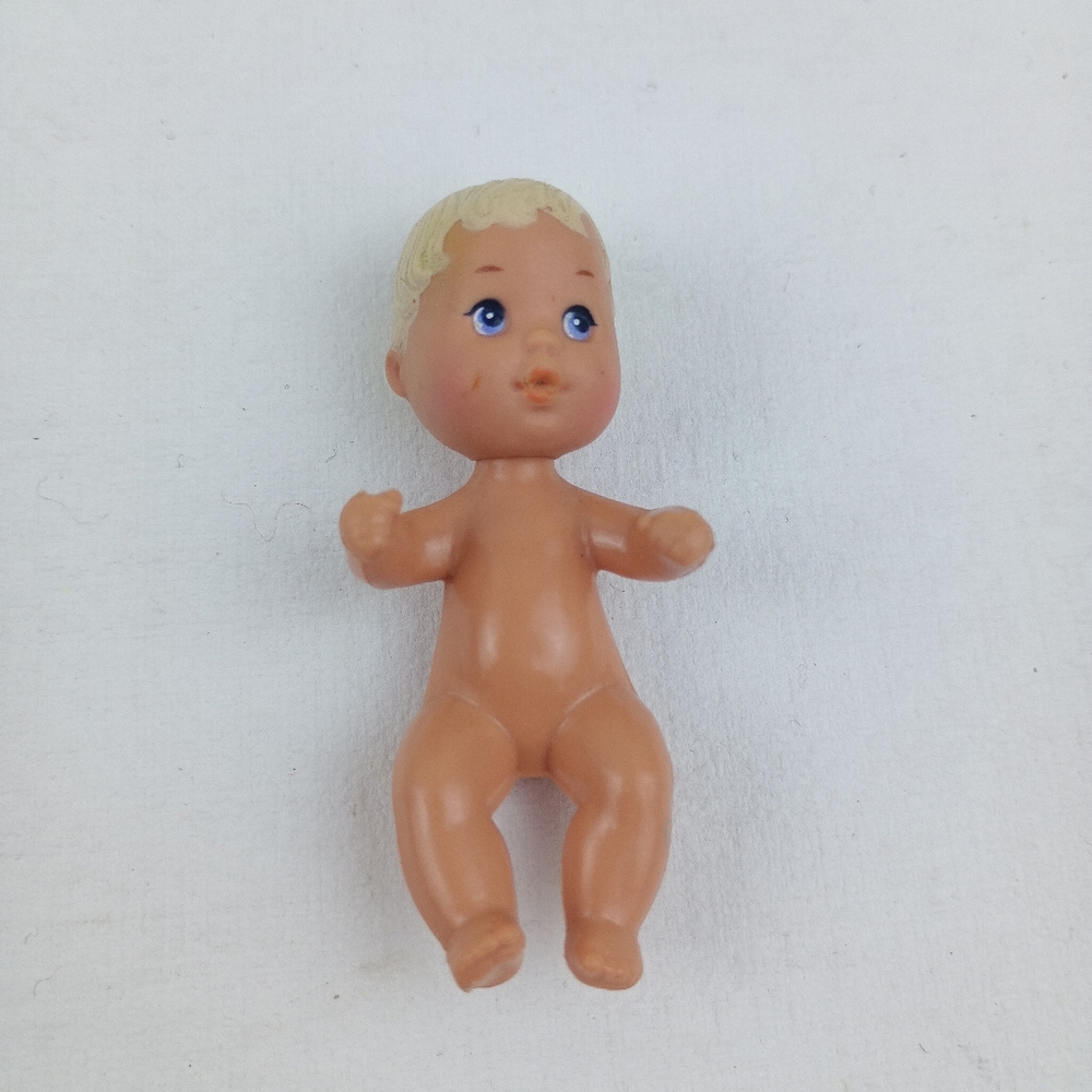 Vintage Mattel Baby Doll 2 3/4" Molded Hair Rubber Head 1986 Vinyl Body 1973.